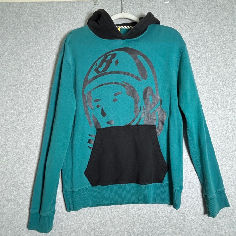 Billionaire Boys Club Hoodie Mens M Teal Black Astronaut Graphic Streetwear